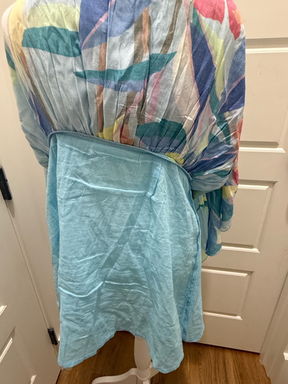 Oliphant. Ruffle Tiered Silk Blend Short Dress. Size XS. - Picture 11 of 11